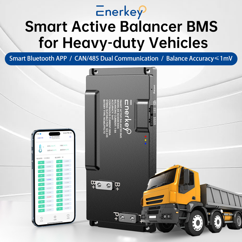 Smart Bms 24S 200A Bluetooth Lifepo4 - EnerkeyスマートBMS 16S-24S 200A 250A 300A アクティブバランス機能付き（1A-8A）Lifepo4