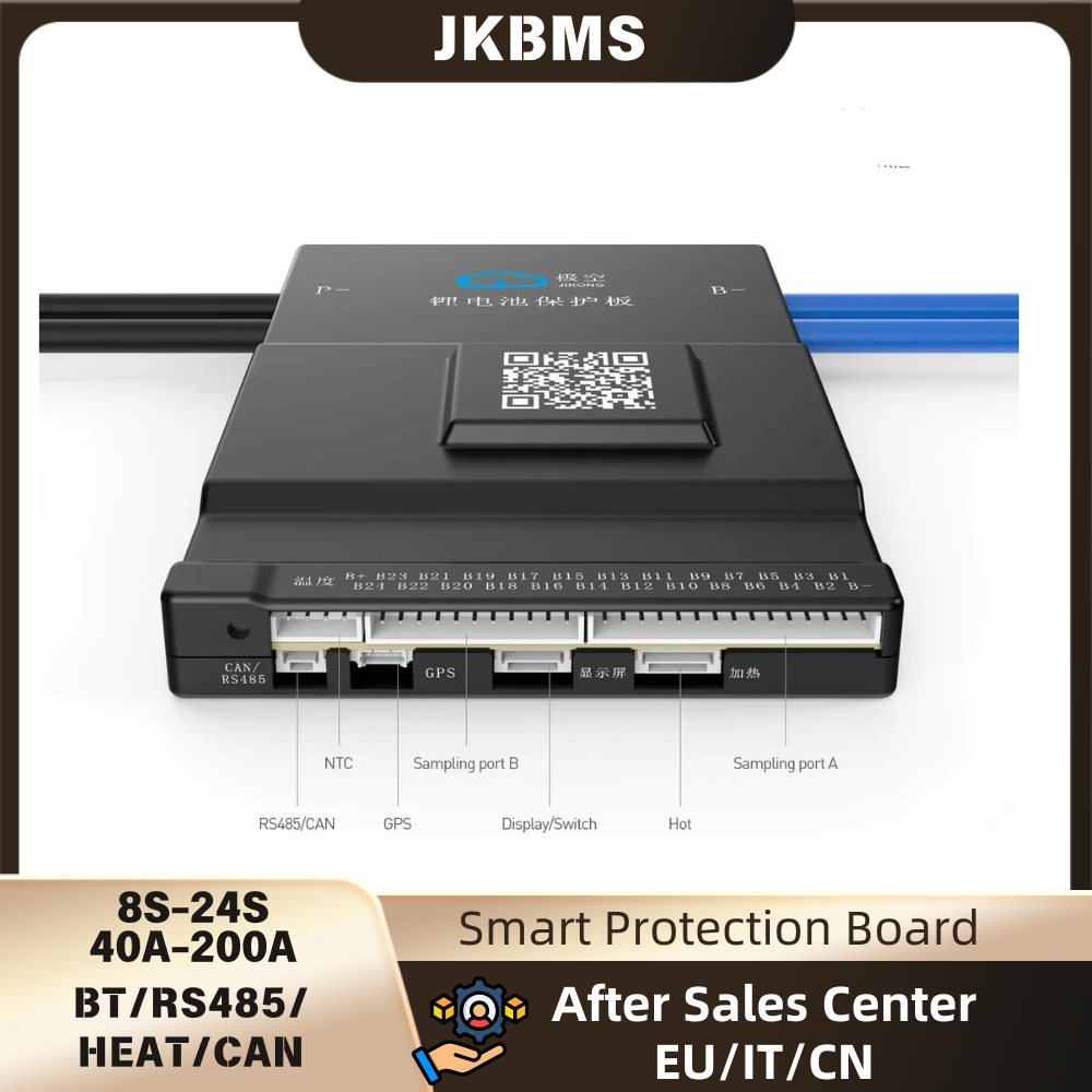 Smart Bms 24S 200A Bluetooth Lifepo4 - JK-BMSスマートBluetoothアクティブバランスリチウムイオンLiFePo4 LTOバッテリー4S 8S 14S 16S 17S