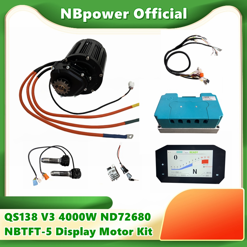 Fardriver Nd72850 Controller - QS 90H 138 4000W V3ミッドドライブモーター 1:2.35ギアボックス、BLDC