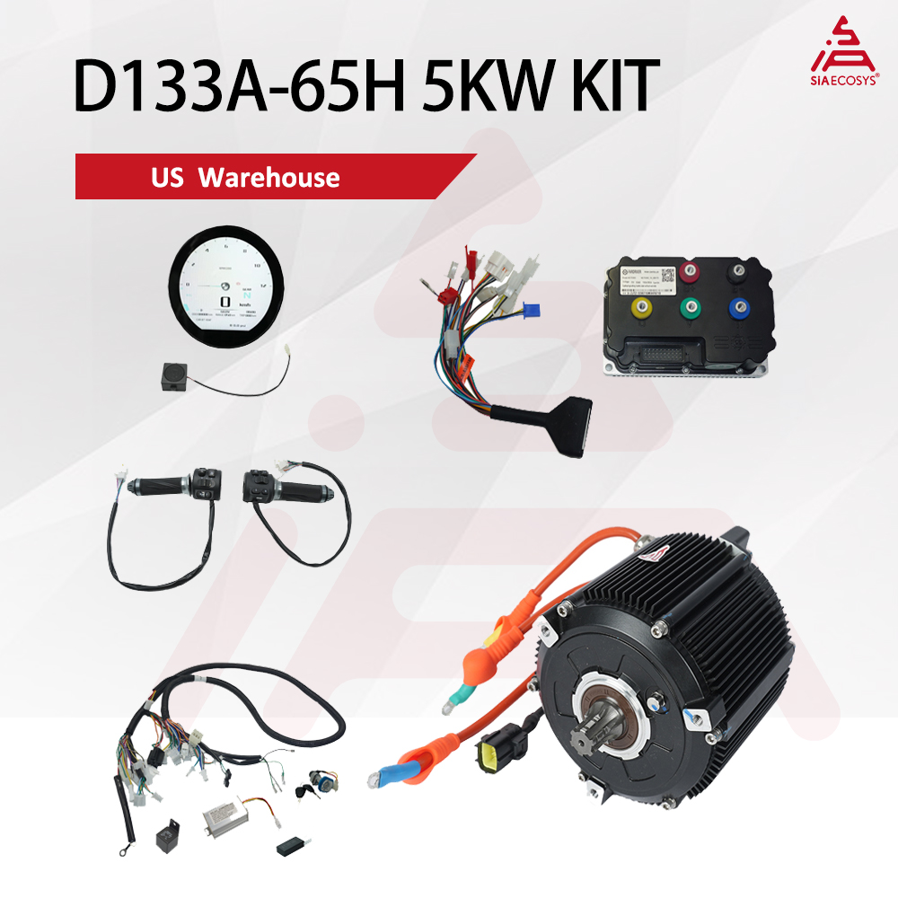 Mid Drive Motor Kit 72V 5000W - SIAECOSYS 5000W電動バイクミッドドライブモーターキットD133A-65H 72V（Fardriver ND72360Bコントローラーディスプレイ付き）